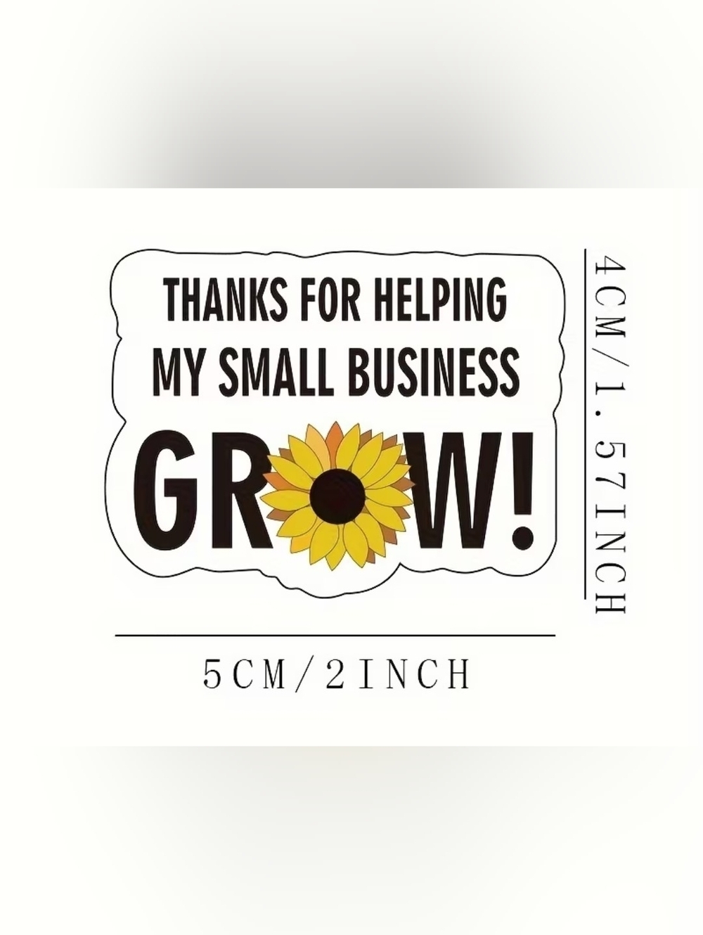 Thank You Sunflower Grow Wall Stickwrs Qty 60